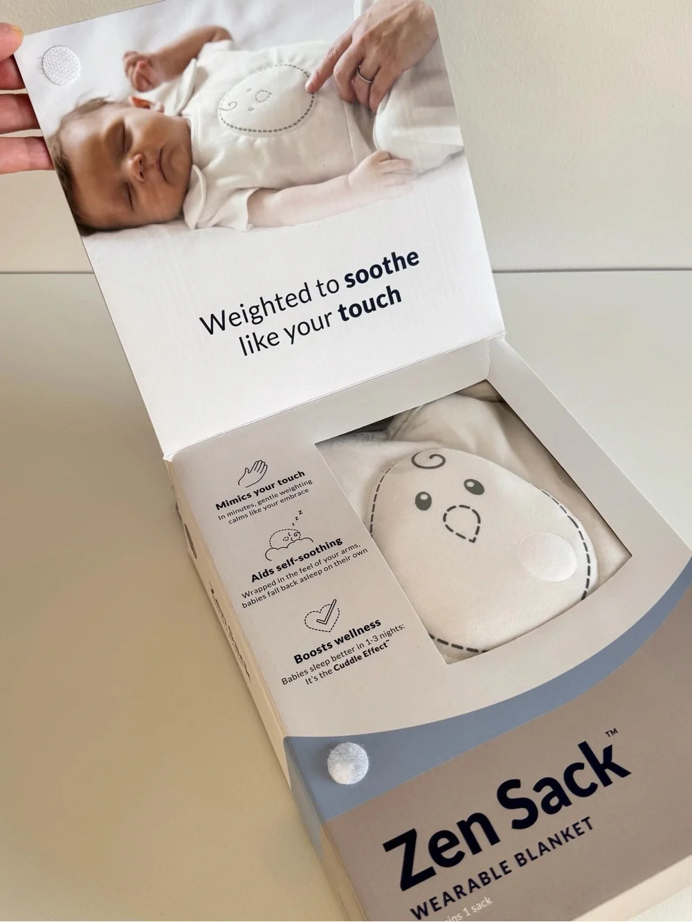 Nested Bean Zen Sack Wearable Blanket in White